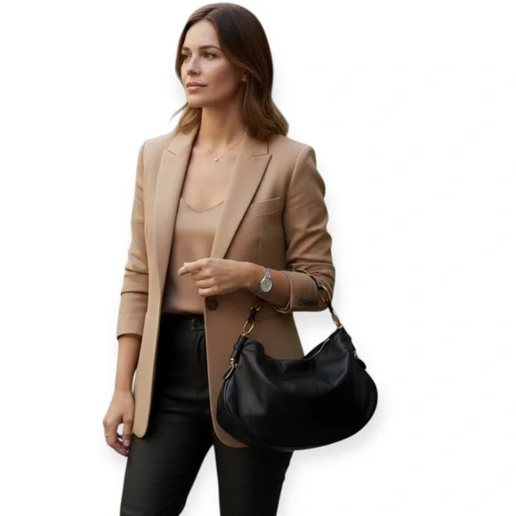 Yves Saint Laurent Vintage Mombasa Hobo Bag – Black Leather, Gold-Tone Handle - Picture 2 of 6